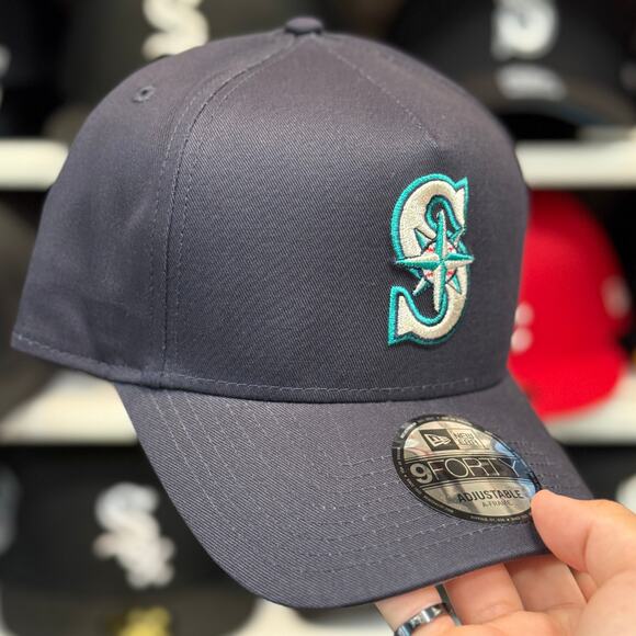 New Era Seattle Mariners A-Frame 9FORTY Snapback Navy - Picture 1 of 4